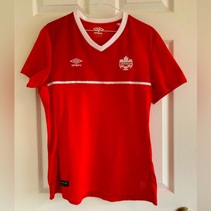 Team Canada Women’s Soccer official Jersey by Umbro Women’s Sz 10